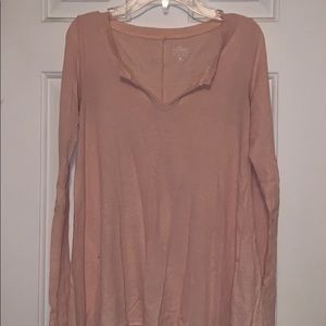 pink long sleeve shirt